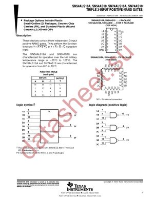 SN74ALS10ADRG4 datasheet  